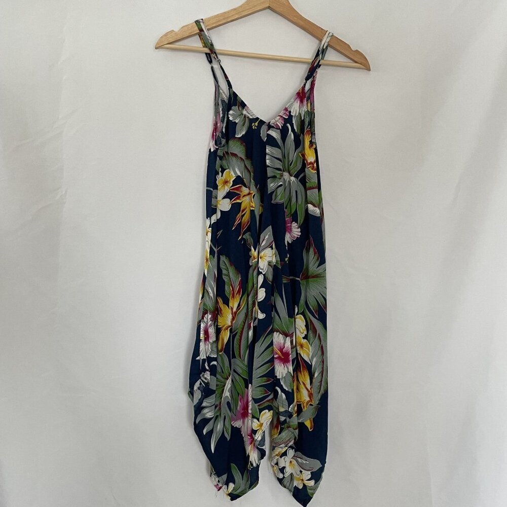 Uluwatu floral summer sundress adjustable straps rayon floral hawaiian one size